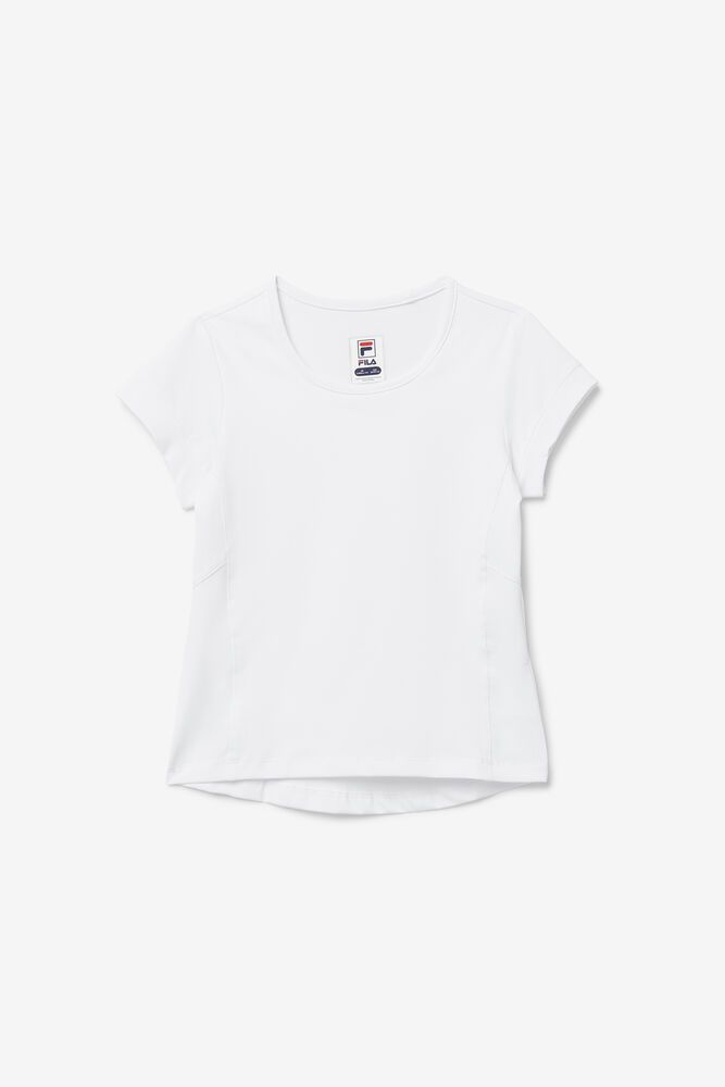 Fila T-Shirt Børn Hvide Pige Core Korte Ærmer Top FUY-957026